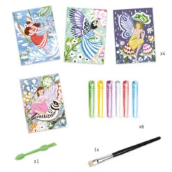 Tableaux à Pailleter La Douceur Des Fées - Djeco -Jouets Éducatifs Boutique tableaux paillettes la douceur des fees djeco 1