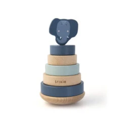 Tour à Empiler En Bois, Mr Eléphant - Trixie-baby