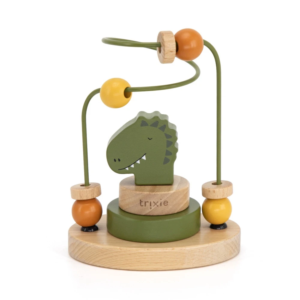 Labyrinthe De Perles En Bois, Mr Dino - Trixie-baby 3 Labyrinthe De Perles En Bois, Mr Dino - Trixie-baby