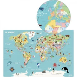 Carte Du Monde Magnétique De Ingela P. Arrhénius - Vilac -Jouets Éducatifs Boutique vilac 7612 carte du monde en bois vilac 2