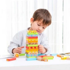 Tour De Blocs En Bois - New Classic Toys -Jouets Éducatifs Boutique wooden block tower new classic toys 3